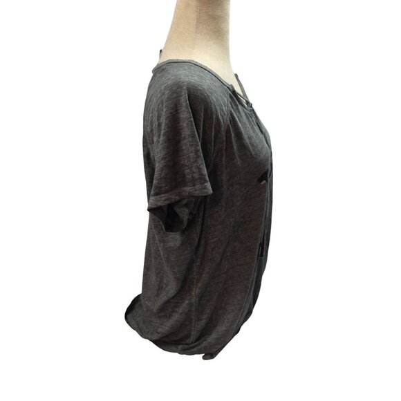 Torrid Graphic Tee Tacos & Tequila Womens Size 0 Gray Short Sleeve Cutout - Picture 3 of 8